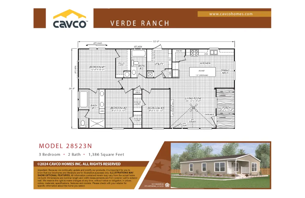Double Verde 52 – VC28563N-Floorplan Double Verde 52 - VC28563N-Floorplan